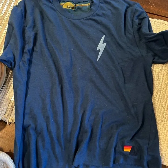 Aviator Nation Black Long Sleeve Tee Lightning Bolt - Picture 2 of 2